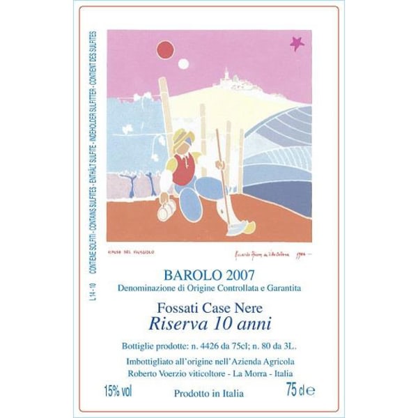 Rượu vang đỏ Roberto Voerzio Barolo Riserva 10 Anni Fossati Case Nere 2007