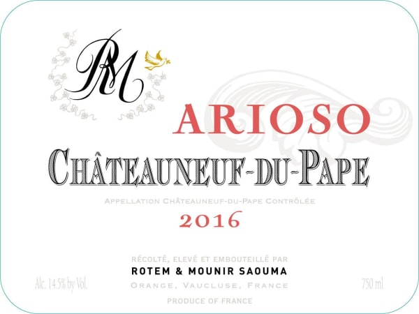 Rượu vang đỏ Rotem & Mounir Saouma Chateauneuf-du-Pape Arioso 2016