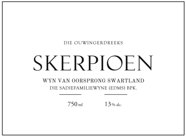 Rượu vang trằng Sadie Family Die Ouwingerdreeks Skerpioen White 2020