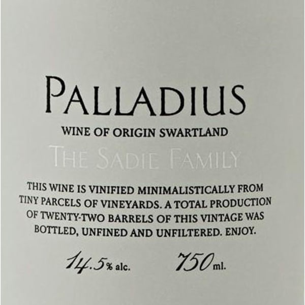 Rượu vang trằng Sadie Family Palladius 2014