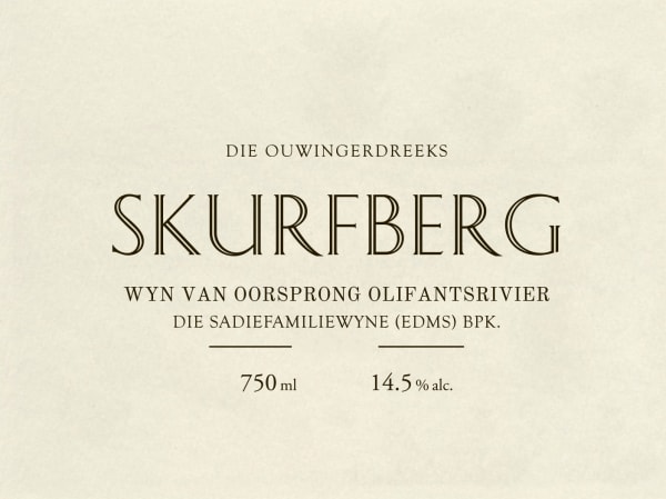 Rượu vang trằng Sadie Family Skurfberg Chenin Blanc 2020