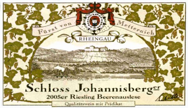 Rượu vang trằng Schloss Johannisberg Riesling Beerenauslese 2005