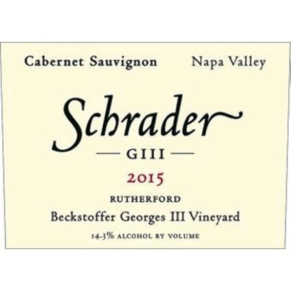 Rượu vang đỏ Schrader Beckstoffer Georges III Vyd. Cabernet Sauvignon 2015