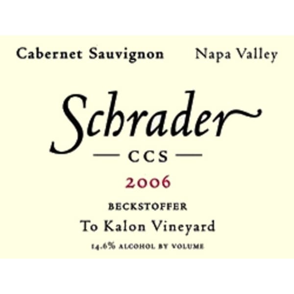 Rượu vang đỏ Schrader CCS Beckstoffer To Kalon Cabernet Sauvignon 2006