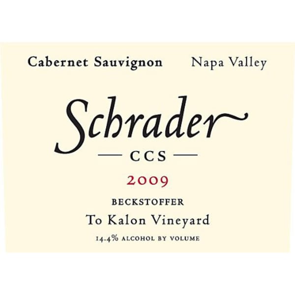 Rượu vang đỏ Schrader CCS Beckstoffer To Kalon Cabernet Sauvignon 2009