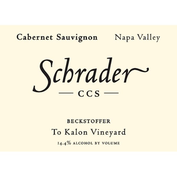Rượu vang đỏ Schrader CCS Beckstoffer To Kalon Cabernet Sauvignon 2014