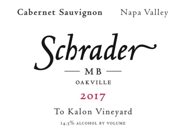 Rượu vang đỏ Schrader MB To Kalon Vineyard Cabernet Sauvignon 2017