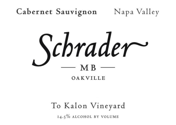 Rượu vang đỏ Schrader MB To Kalon Vineyard Cabernet Sauvignon 2018