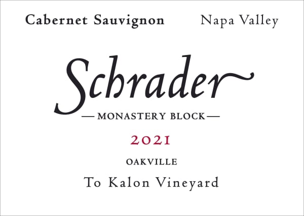 Rượu vang đỏ Schrader Monastery Block To Kalon Vineyard Cabernet Sauvignon 2021