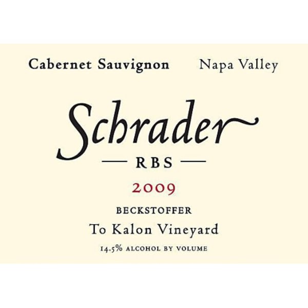 Rượu vang đỏ Schrader RBS To Kalon Vineyard Cabernet Sauvignon 2009