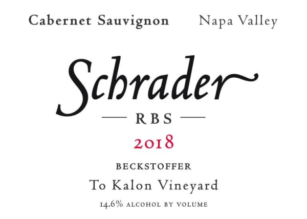 Rượu vang đỏ Schrader RBS To Kalon Vineyard Cabernet Sauvignon 2018