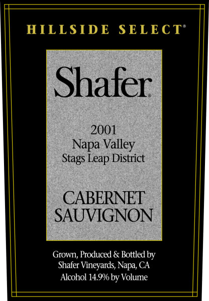 Rượu vang đỏ Shafer Hillside Select Cabernet Sauvignon (chai Magnum 1,5 lít) 2001