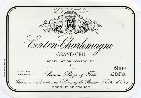 Rượu vang trằng Simon Bize et Fils Corton-Charlemagne Grand Cru 2000