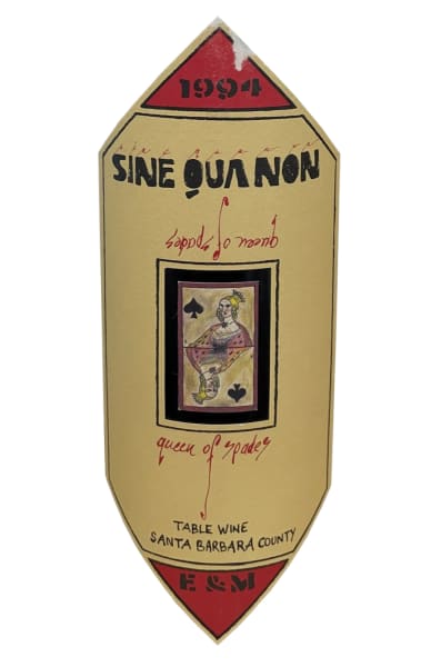 Rượu vang đỏ Sine Qua Non Queen of Spades Syrah (inaugural vintage) 1994