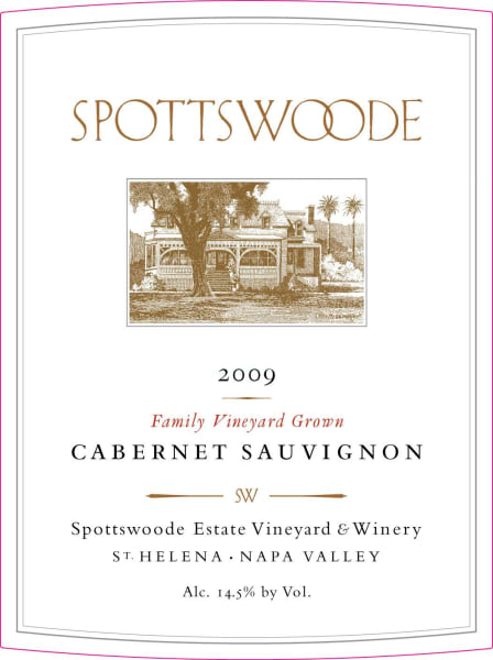 Rượu vang đỏ Spottswoode Cabernet Sauvignon (chai Magnum 1,5 lít) 2009