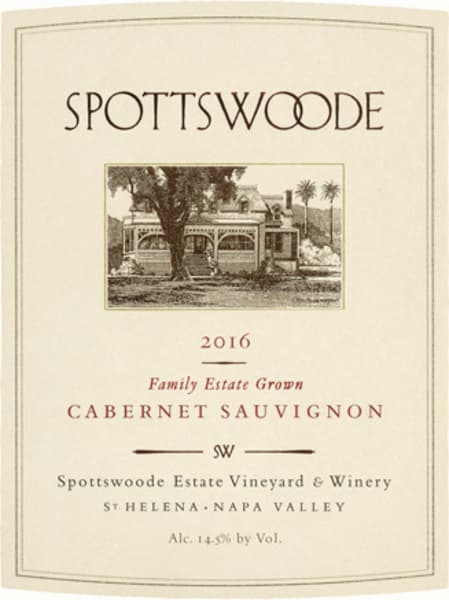 Rượu vang đỏ Spottswoode Cabernet Sauvignon (chai Magnum 1,5 lít) 2016