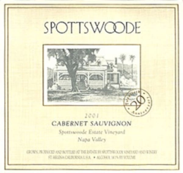 Rượu vang đỏ Spottswoode Cabernet Sauvignon 2001