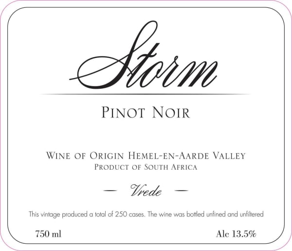 Rượu vang đỏ Storm Vrede Pinot Noir 2019