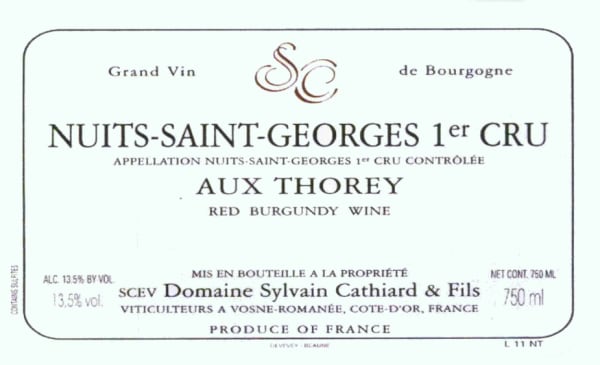 Rượu vang đỏ Sylvain Cathiard Nuits-Saint-Georges Aux Thorey Premier Cru 2009