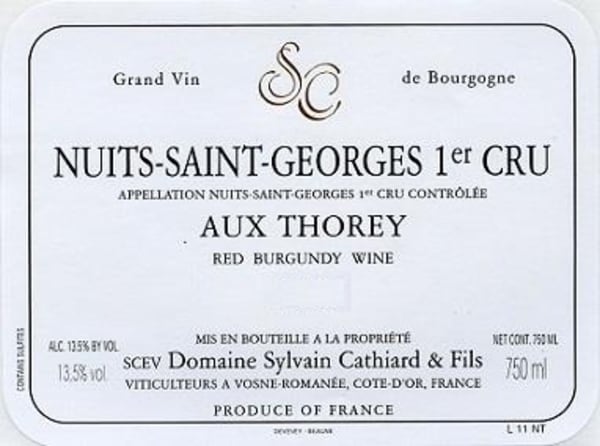 Rượu vang đỏ Sylvain Cathiard Nuits-Saint-Georges Aux Thorey Premier Cru 2012