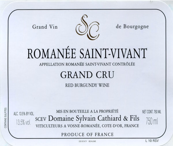 Rượu vang đỏ Sylvain Cathiard Romanee-Saint-Vivant Grand Cru 2007