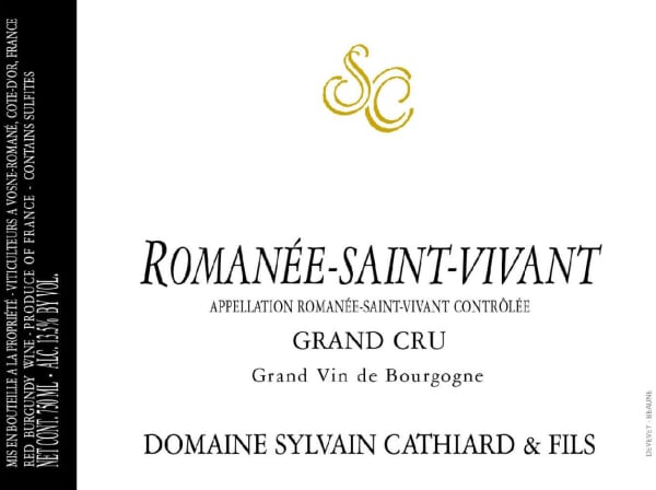 Rượu vang đỏ Sylvain Cathiard Romanee-Saint-Vivant Grand Cru 2016