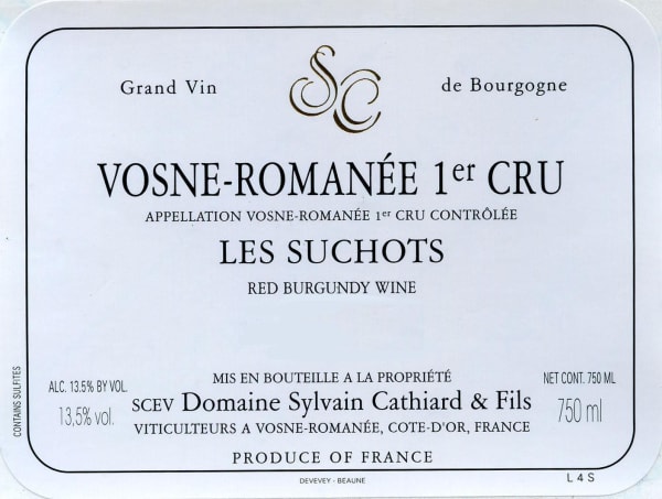Rượu vang đỏ Sylvain Cathiard Vosne-Romanee Les Suchots Premier Cru 2009