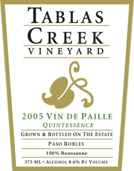 Rượu vang trằng Tablas Creek Vin de Paille Quintessence Roussanne 2005