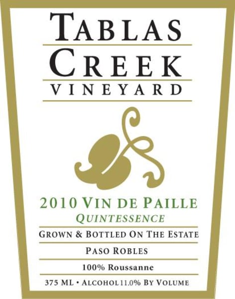 Rượu vang trằng Tablas Creek Vin de Paille Quintessence Roussanne 2010