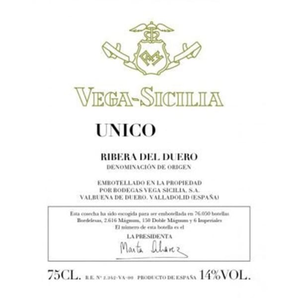 Rượu vang đỏ Tempos Vega Sicilia Unico Tinto 2005