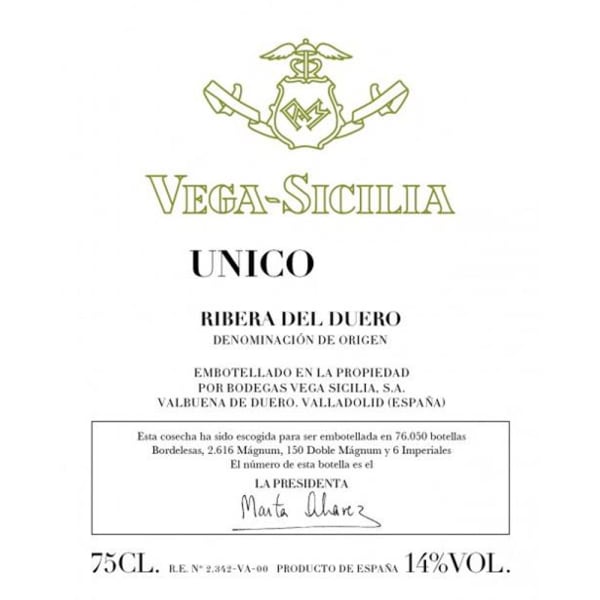 Rượu vang đỏ Tempos Vega Sicilia Unico Tinto 2007