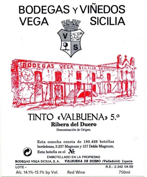 Rượu vang đỏ Tempos Vega Sicilia Valbuena 5 2016