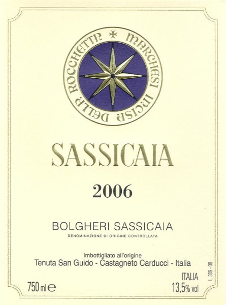 Rượu vang đỏ Tenuta San Guido Sassicaia 2006