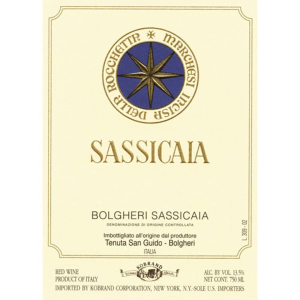 Rượu vang đỏ Tenuta San Guido Sassicaia 2012