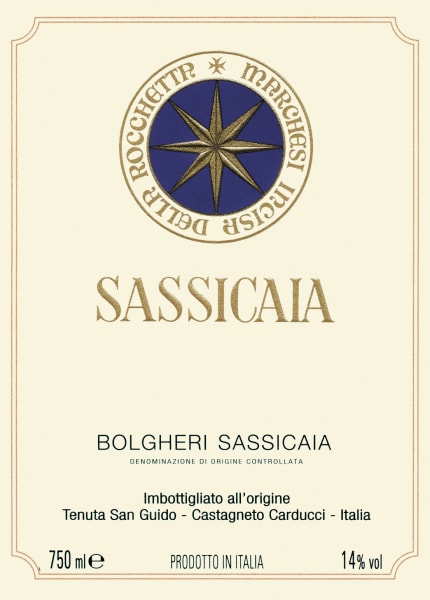 Rượu vang đỏ Tenuta San Guido Sassicaia 2018