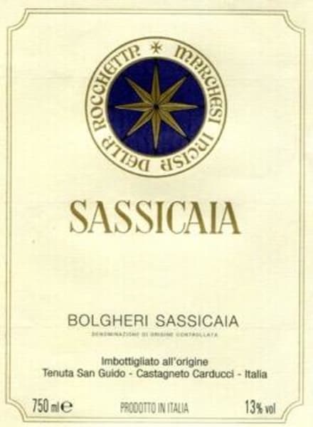 Rượu vang đỏ Tenuta San Guido Sassicaia 2021