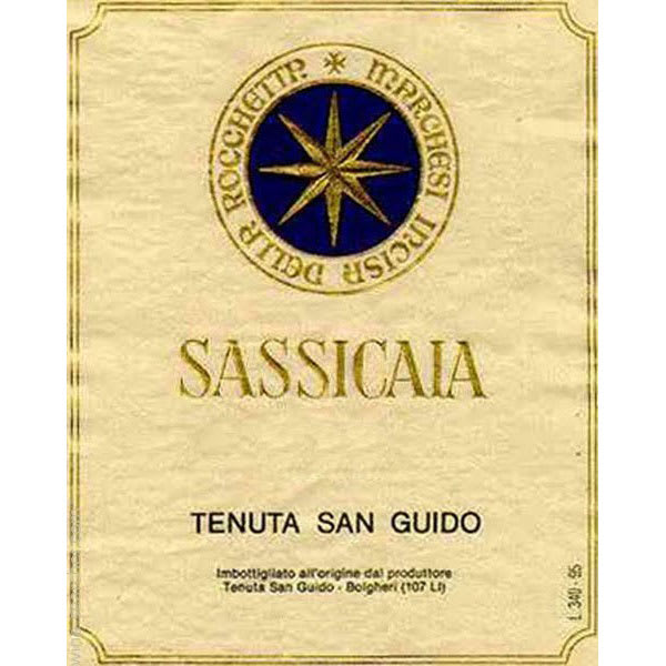 Rượu vang đỏ Tenuta San Guido Sassicaia (slightly torn label) 1986