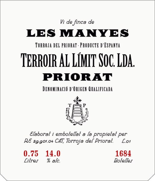 Rượu vang đỏ Terroir Al Limit Les Manyes 2011