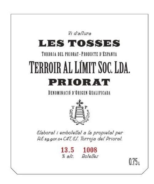 Rượu vang đỏ Terroir Al Limit Les Tosses 2017