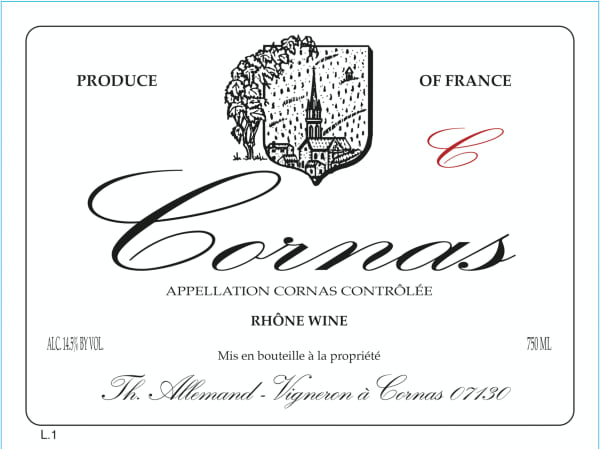 Rượu vang đỏ Thierry Allemand Cornas Chaillot (chai Magnum 1,5 lít) 2019