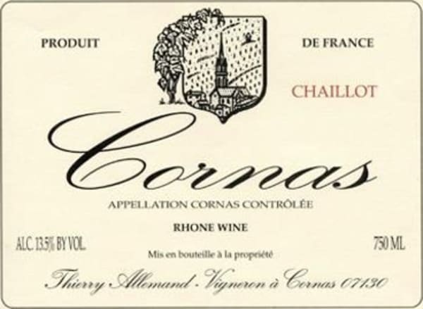 Rượu vang đỏ Thierry Allemand Cornas Chaillot 2004