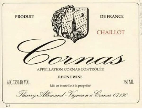 Rượu vang đỏ Thierry Allemand Cornas Chaillot 2005