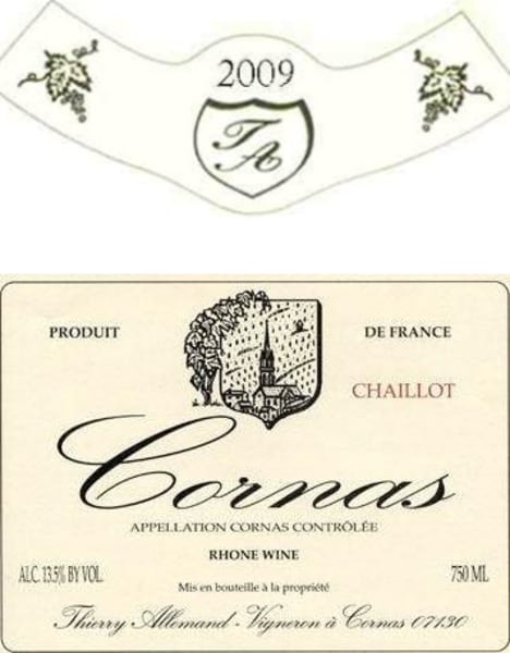 Rượu vang đỏ Thierry Allemand Cornas Chaillot 2009