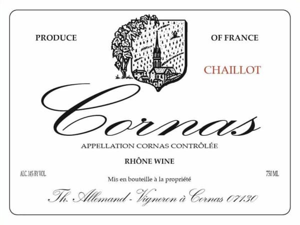 Rượu vang đỏ Thierry Allemand Cornas Chaillot 2020