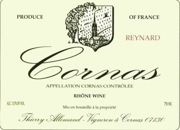 Rượu vang đỏ Thierry Allemand Cornas Reynard 2009