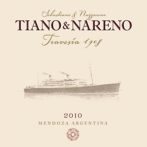 Rượu vang đỏ Tiano & Nareno Travesia 1908 2010