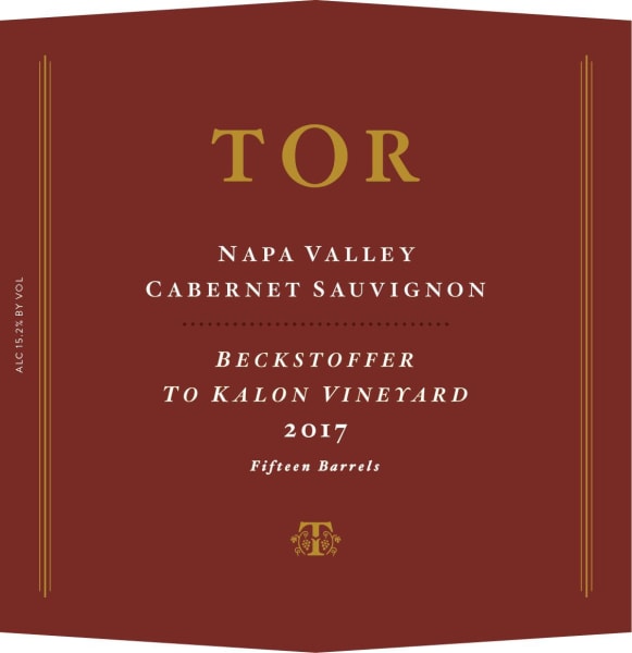 Rượu vang đỏ TOR Beckstoffer To Kalon Cabernet Sauvignon 2017