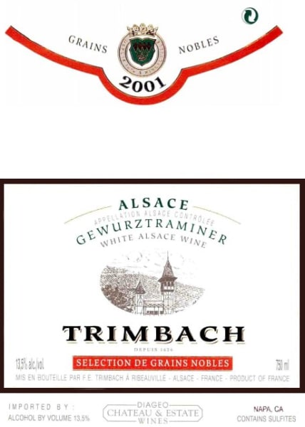 Rượu vang trằng Trimbach Sels Grains Nobles Gewurztraminer 2001