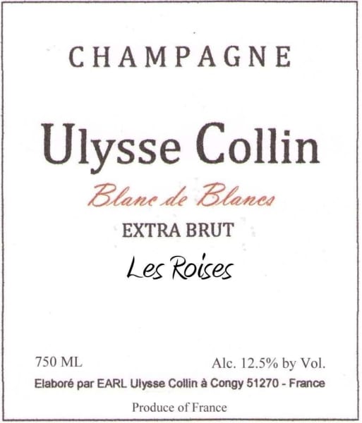 Rượu vang trằng Ulysse Collin Champagne Blanc de Blancs Les Roises Extra Brut 2012