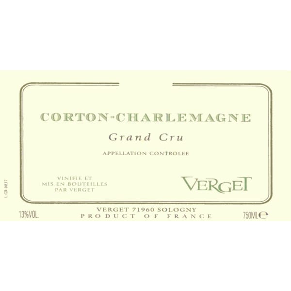 Rượu vang trằng Verget Corton Charlemagne Grand Cru 2006